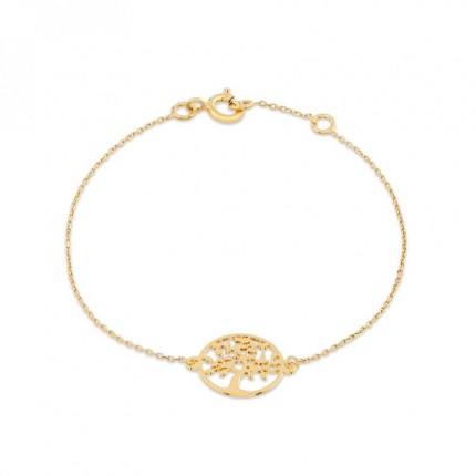 Pulseira em ouro amarelo 9K árvore da vida