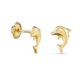 Brincos em ouro amarelo 9K golfinho