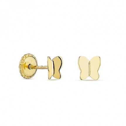 Pendientes de oro amarillo 9K mariposas