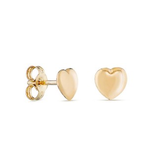 Pendientes de oro amarillo 9K corazón