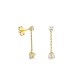 Pendientes de oro amarillo 9K con colgante y circonitas