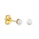 Pendientes de oro amarillo 9K con perlas 3MM