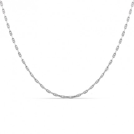 Fio em ouro branco 9K calabrote de 2MM