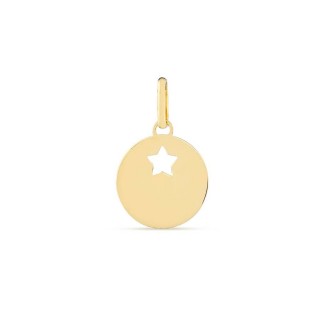 Colgante de oro amarillo 9K con estrella