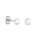 Pendientes de oro blanco 9K con bola 4MM