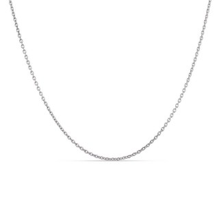 Fio em ouro branco 9K redondo e forçado, 1,30 mm