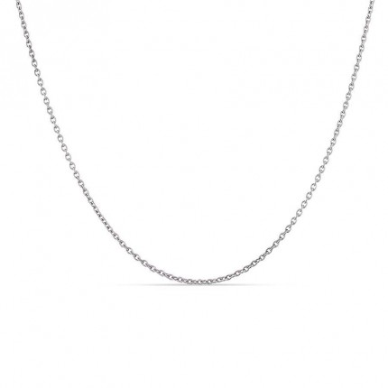 Fio em ouro branco 9K redondo e forçado, 1,30 mm