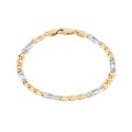 Pulseira em ouro bicolor 9K para homem