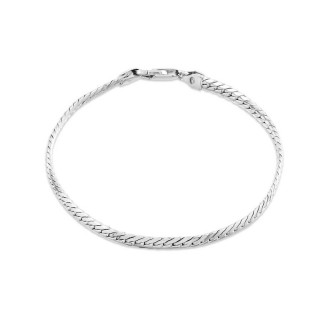 Corrente em ouro branco 9K inglesa de 3.5MM