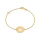 Pulsera de oro amarillo 9K con círculo ángel de 14CM