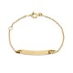 Pulsera de oro amarillo 9K de identificación para bebé 13CM