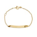 Pulseira em ouro amarelo 9K de identificação para bebê 13CM