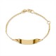 Pulseira em ouro amarelo 9K identificadora de bebé 13CM