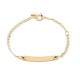 Pulseira em ouro amarelo 9K identificação para bebé de 13CM