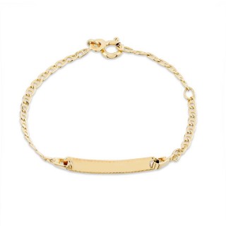 Pulseira em ouro amarelo 9K identificação para bebé de 13CM