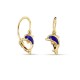 Brincos em ouro amarelo 9K golfinhos esmaltados