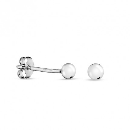 Brincos em ouro branco 9K bola de 3MM