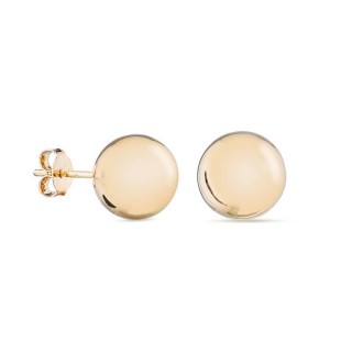Pendientes bañados en oro con bola de 10MM