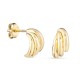 Pendientes bañados en oro 1/2 Pendientes de aro con 3 tiras