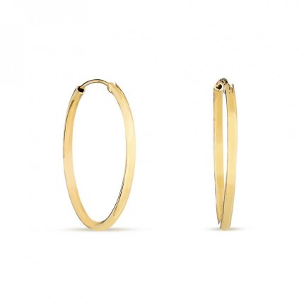 Brincos de aro plaqueados a ouro 30MM X 2MM