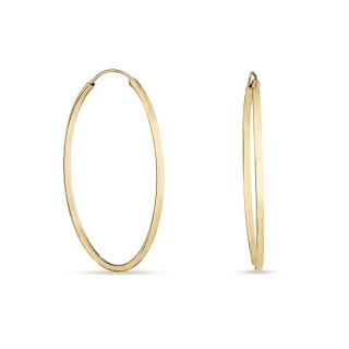 Brincos de aro plaqueados a ouro 50MM X 2MM