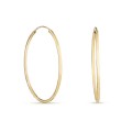 Brincos de aro plaqueados a ouro 50MM X 2MM