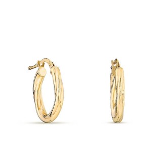 Pendientes de aro bañados en oro 20MM X 4MM
