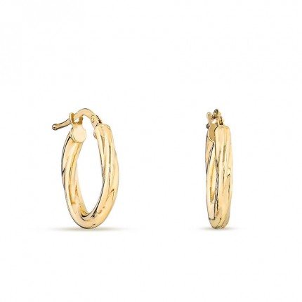 Brincos de aro plaqueados a ouro 20MM X 4MM