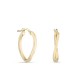 Pendientes de aro bañados en oro ovalados 3MM