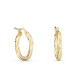 Pendientes de aro bañados en oro retorcidos 15MM X 3MM