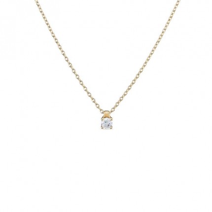 Colar plaqueado a ouro com 4 garras e 4.25 mm de 42CM