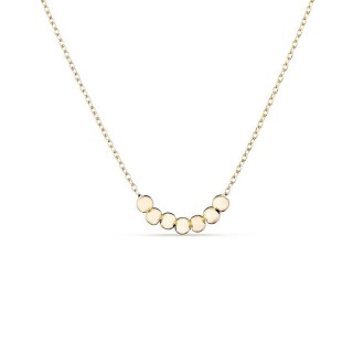Collar bañado en oro con 7 bolas de 42CM