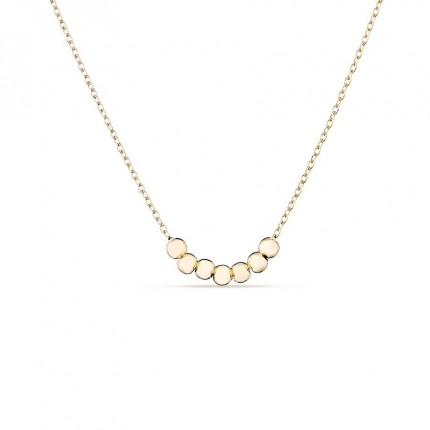 Collar bañado en oro con 7 bolas de 42CM