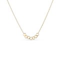 Colar banhado a ouro com 7 bolas de 42CM