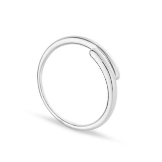 Anillo de plata cruzada