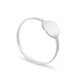Anillo de plata personalizable con chapa ovalada