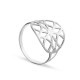 Anillo de plata calada