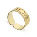 Anel banhado a ouro "LOVE" dourado