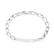 Pulsera No Me Olvides de plata con eslabones de 5 mm