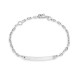 Pulsera No me Olvides plata con placa central