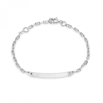 Pulsera No me Olvides plata con placa central