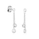 Pendientes de oro blanco 9K cadenas y chatones colgantes