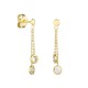 Pendientes de oro amarillo 9K cadenas y chatones colgantes