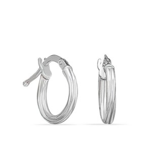 Pendientes aros de plata tubo de 8 mm
