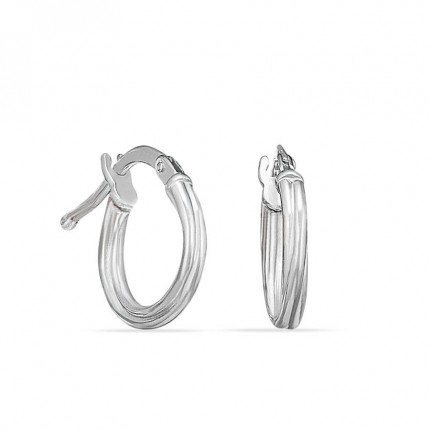 Brincos argola em prata tubo de 8 mm