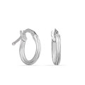 Brincos argola em prata tubo de 8 mm