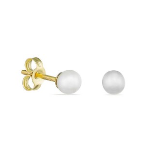 Brincos em ouro 18K com pérola cultivada de 4mm
