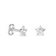Brincos em ouro branco 18K com estrela de zircónia