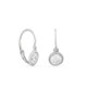 Brincos brisure em ouro branco 18K com zircónia chaton