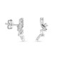 Pendientes de oro blanco de 18K barras con 10 circonitas